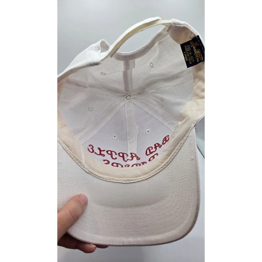 White Red Hat Bad Apple Riders Strapback